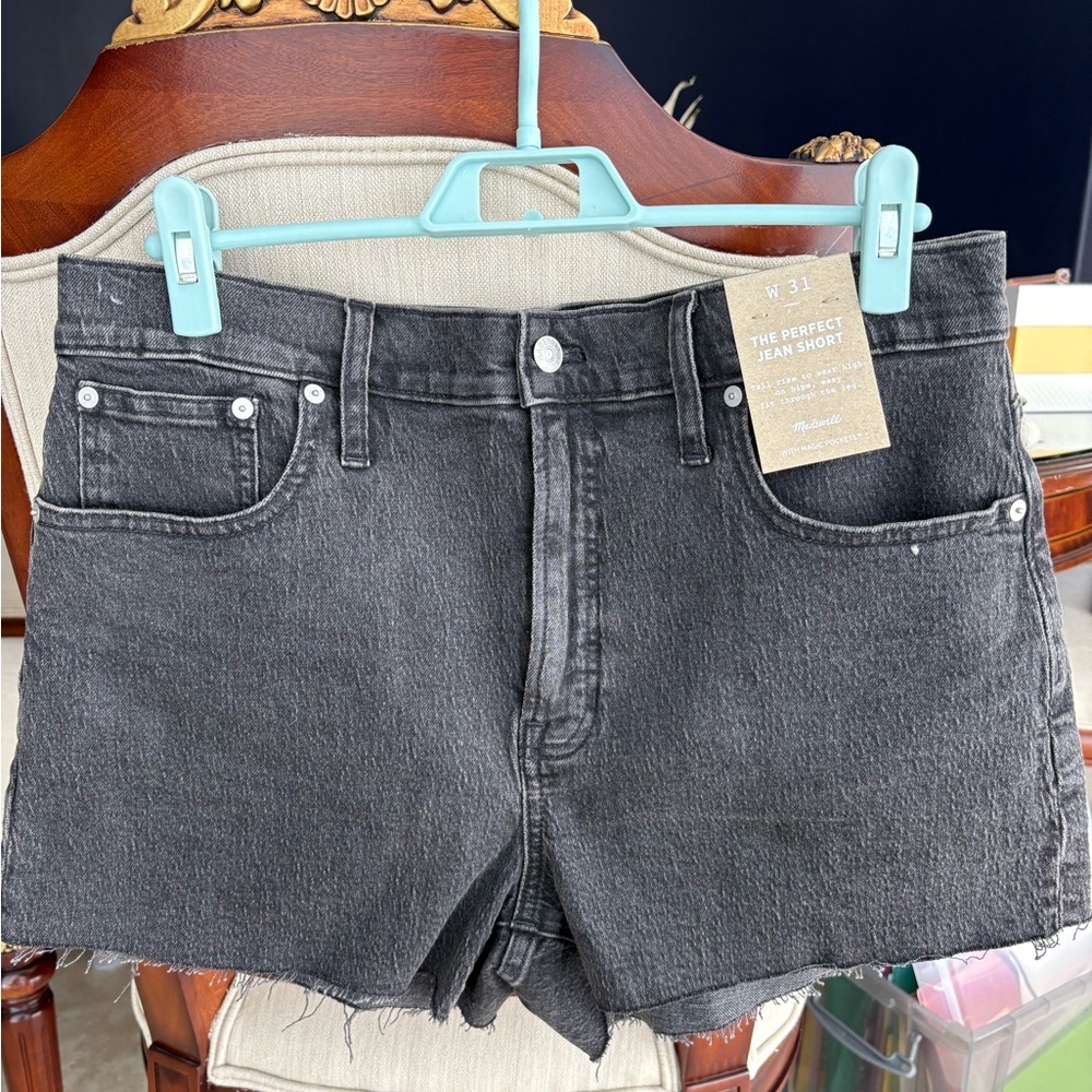Madewell Charcoal Jean Shorts